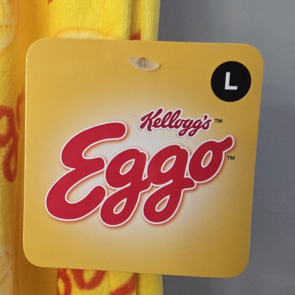 Kelloggs Eggo Waffles Lounge Pants Yellow Soft Cozy Mens/Unisex Size Large NWT - Picture 3 of 7